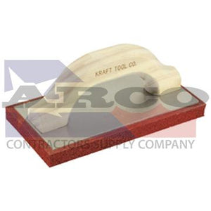 PL371 8" x 4" Fine Cell Red Rubber Float with Wood Handle