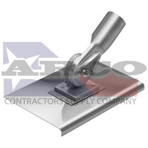 CC037 10" x 10" 1/2"R Stainless Steel Walking Seamer/Edger with Threaded Handle Socket