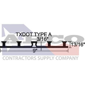 TXDOT Base Seal Type A 9" Waterstop - Sold by the Foot