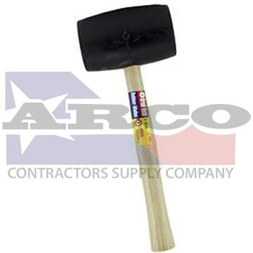 32oz Rubber Mallet with Wooden Handle