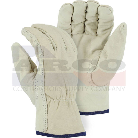 Red Fleece Leather Drivers Glove