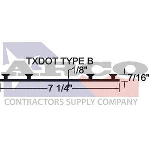 7.25" TXDOT Base Seal W/Stop - Sold by the Foot
