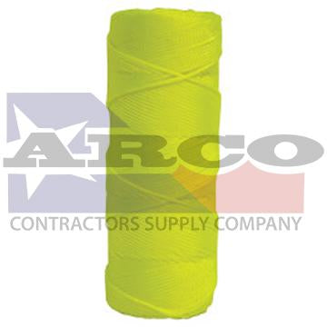 BC359 Braided Fluorescent Yellow Twine - 1,000 Foot Tube