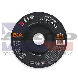 T27 4-1/2"x1/4"x5/8-11" Hubbed Grinding Disc