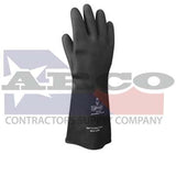 15" 40mil Black Rubber Glove Size 9